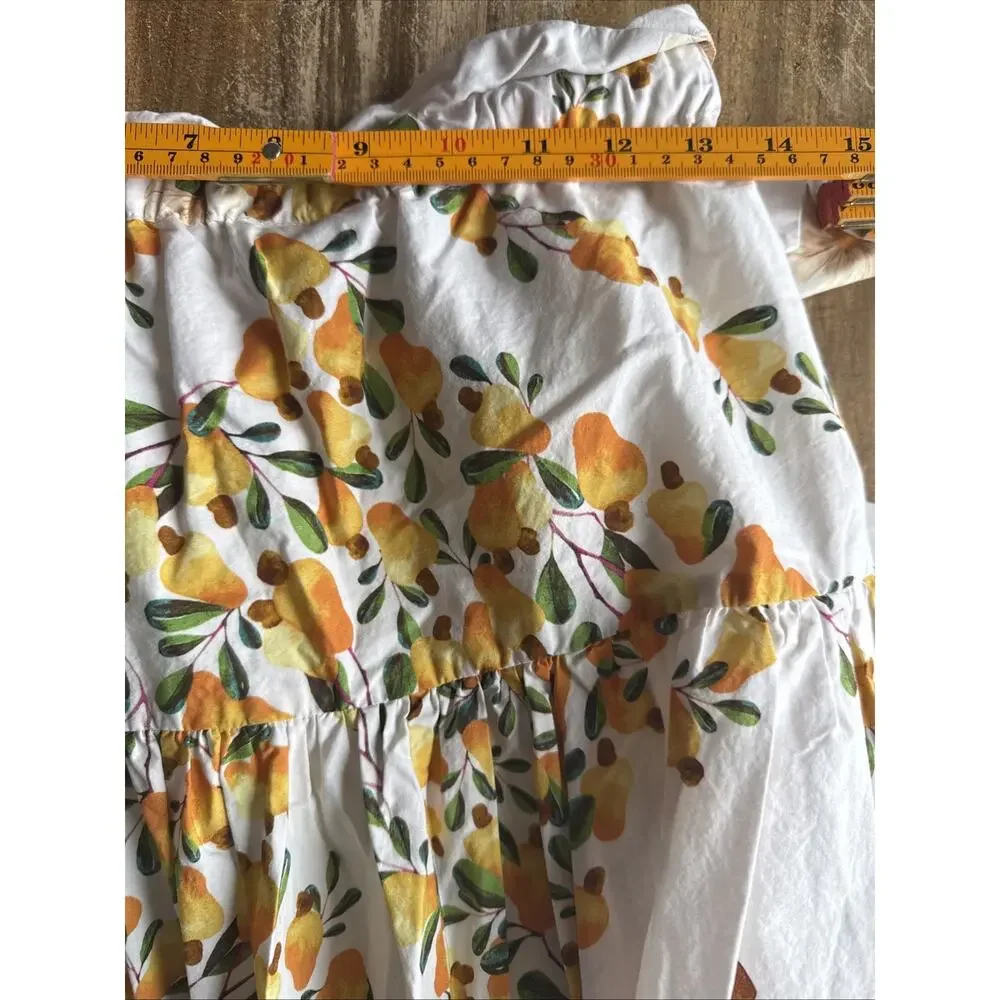 Farm Rio Cashew Scarf Maxi Skirt Off White Women’s Small 26in Waist Boho